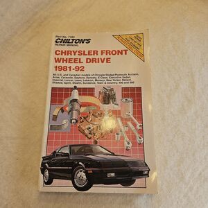 Chilton Repair Manual Part No 7163 Chrysler Front Wheel Drive 1981-92